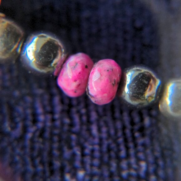 925 Sterling Silver Bracelet With Natural Earth Mined Rubies And Pearls - Picture 6 of 12